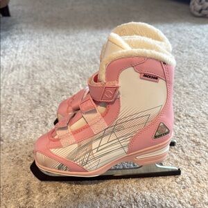 Jackson Kids Pink and White Ice Skates